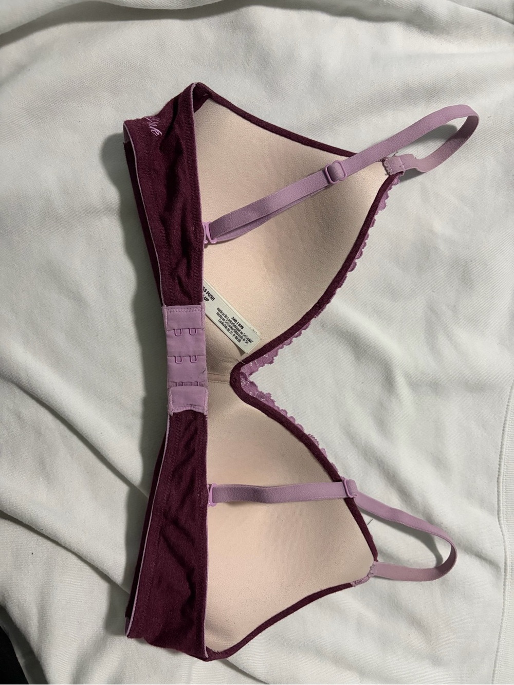 PINK Victoria's Secret Plum and Lavender Lace Bralette - Picture 3 of 3
